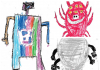 Professional artists recreate kids monster doodles (21 images)