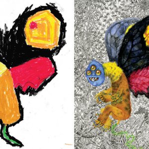 Professional Artists Recreate Kids Monster Doodles (18)