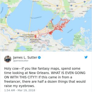 Map of New Orleans – fantasy or real 1