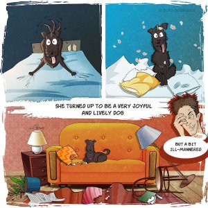 Illustrator Captures Life With His Charming Adopted Dog In Delightful Comic (5)