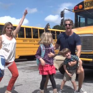 Happy parents celebrating first day of School-20