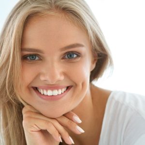 Portrait Beautiful Happy Woman With White Teeth Smiling. Beauty. High Resolution Image